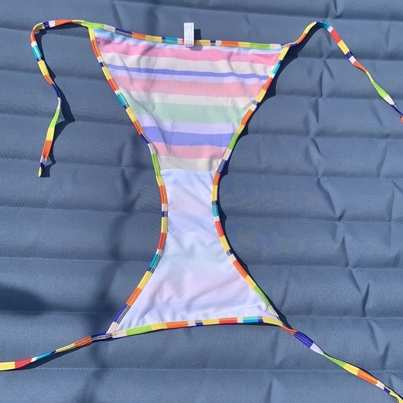 Rainbow Striped String Bikini - Picture 7 of 7